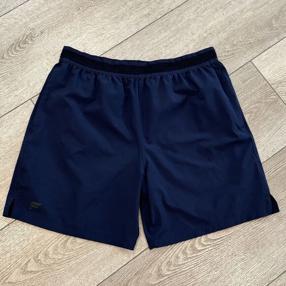 Fabletics Fundamental Shorts Men Large Navy Blue Pull On Athletic Activewear - Picture 1 of 7